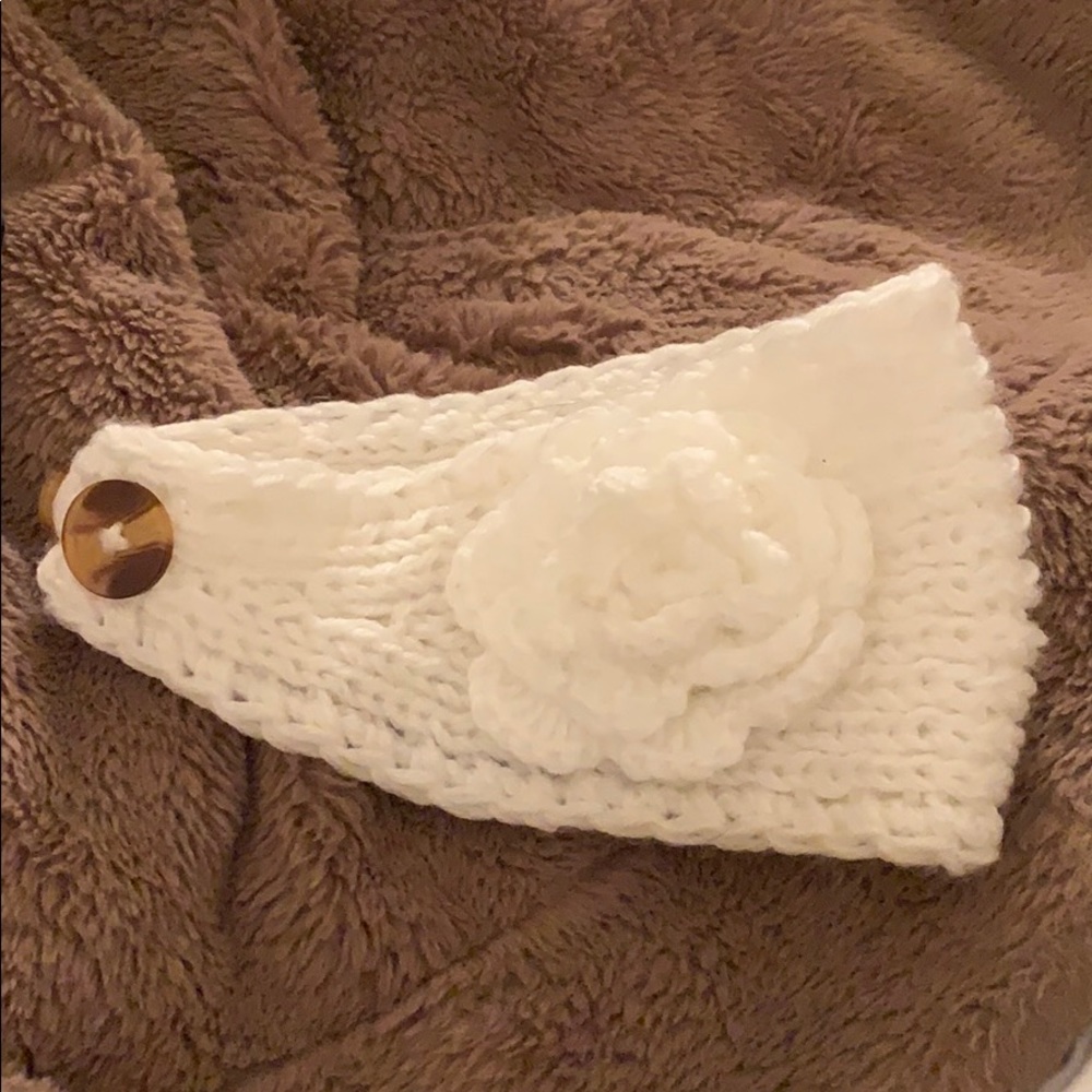 White headband head wrap